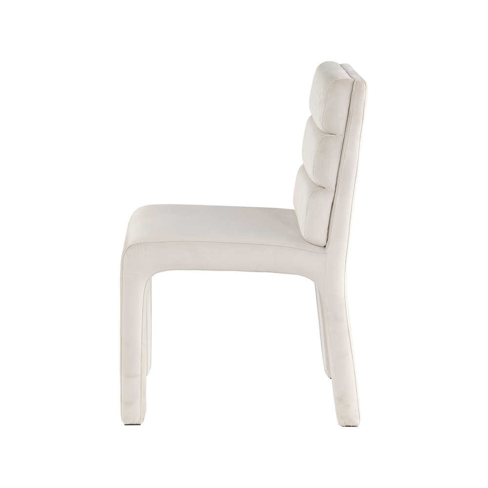 Kai Cream Velvet Dining Chair, Set of 2. Picture 3