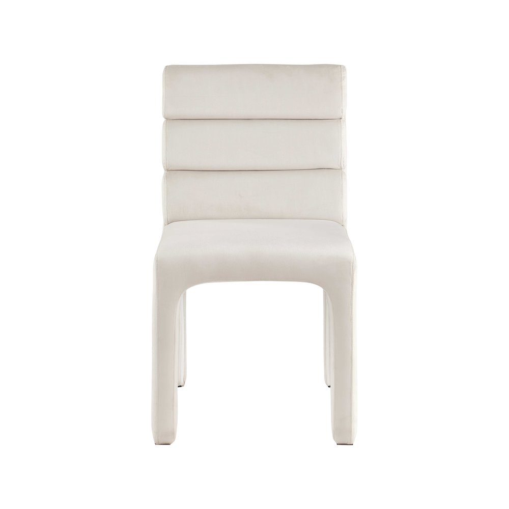 Kai Cream Velvet Dining Chair, Set of 2. Picture 4
