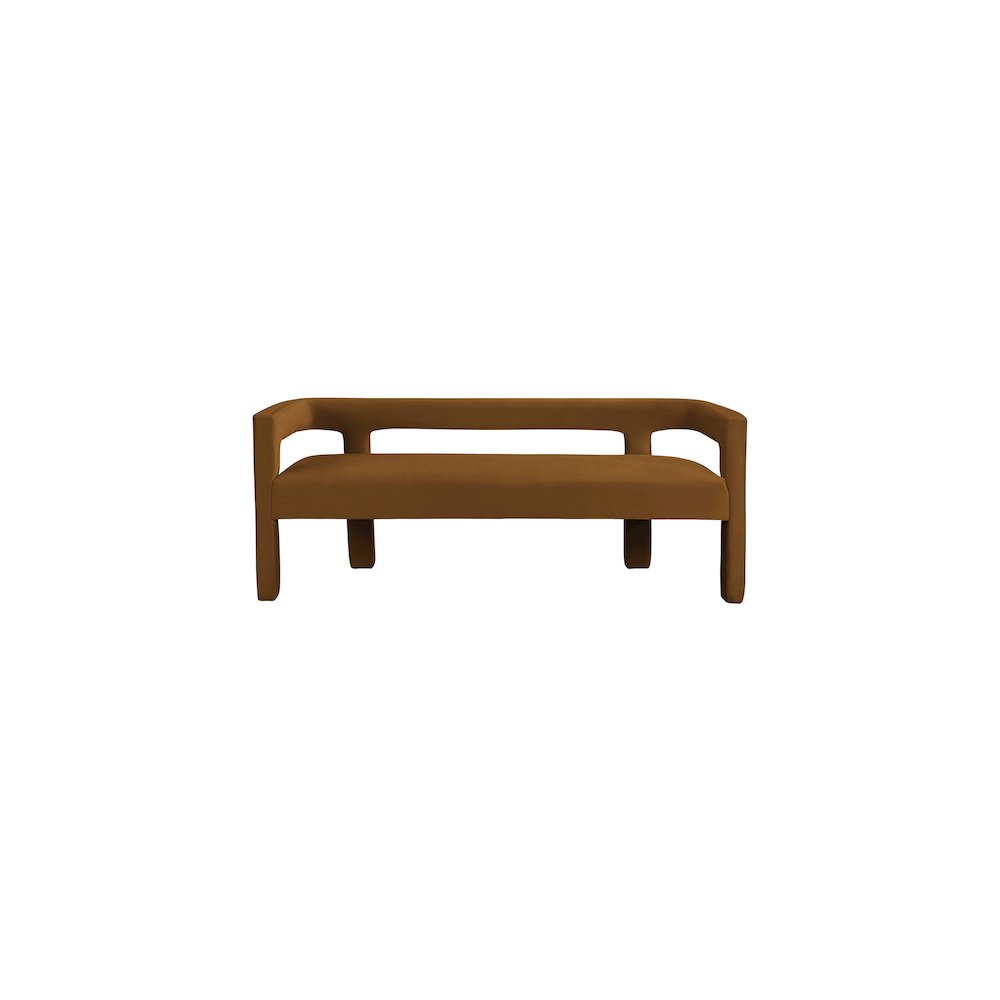 Athena Saddle Velvet Bench. Picture 3