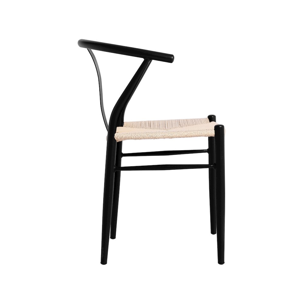 Beck Beige Hand Woven Rope Dining Chair, Set of 2. Picture 4