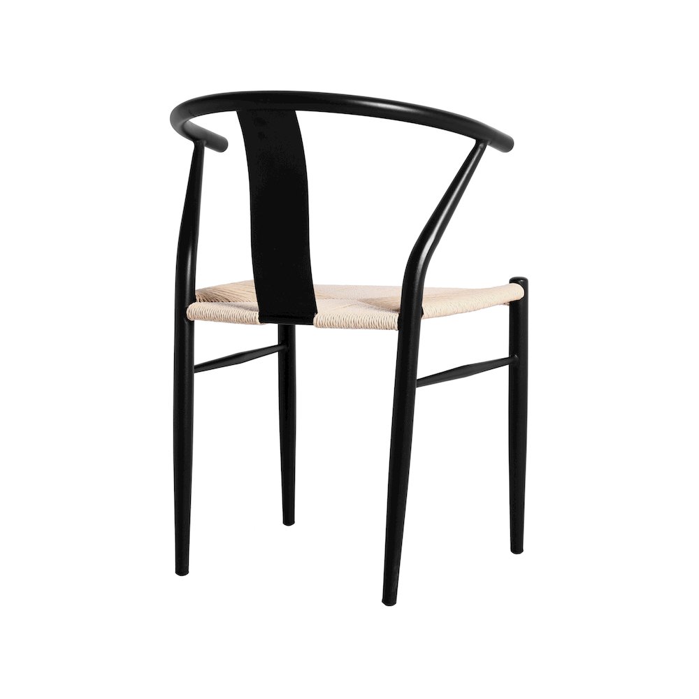 Beck Beige Hand Woven Rope Dining Chair, Set of 2. Picture 5