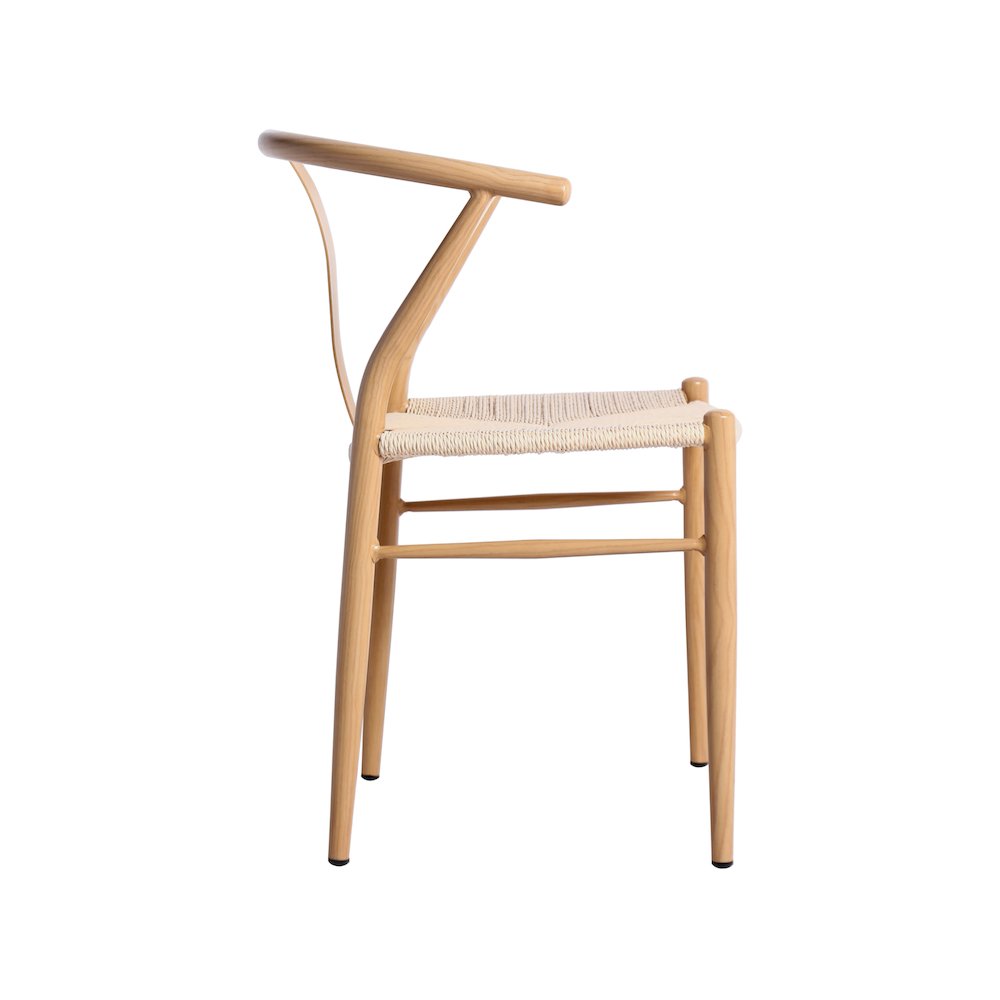 Beck Beige Hand Woven Rope Dining Chair, Set of 2. Picture 4