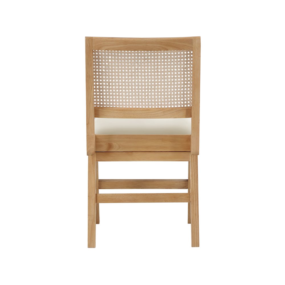 Abby Cream Vegan Leather Dining Side Chair, Set of 2. Picture 2
