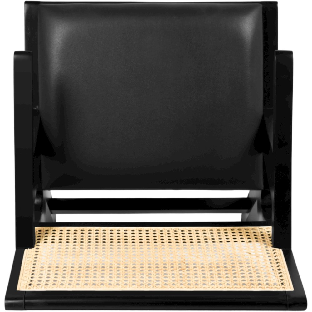 Abby Black Vegan Leather Dining Arm Chair, Set of 2. Picture 7