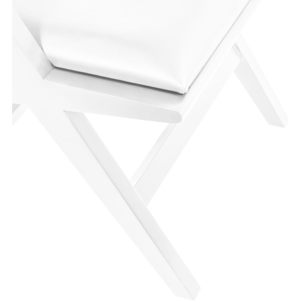 Abby Cream Vegan Leather Dining Arm Chair, Set of 2. Picture 10