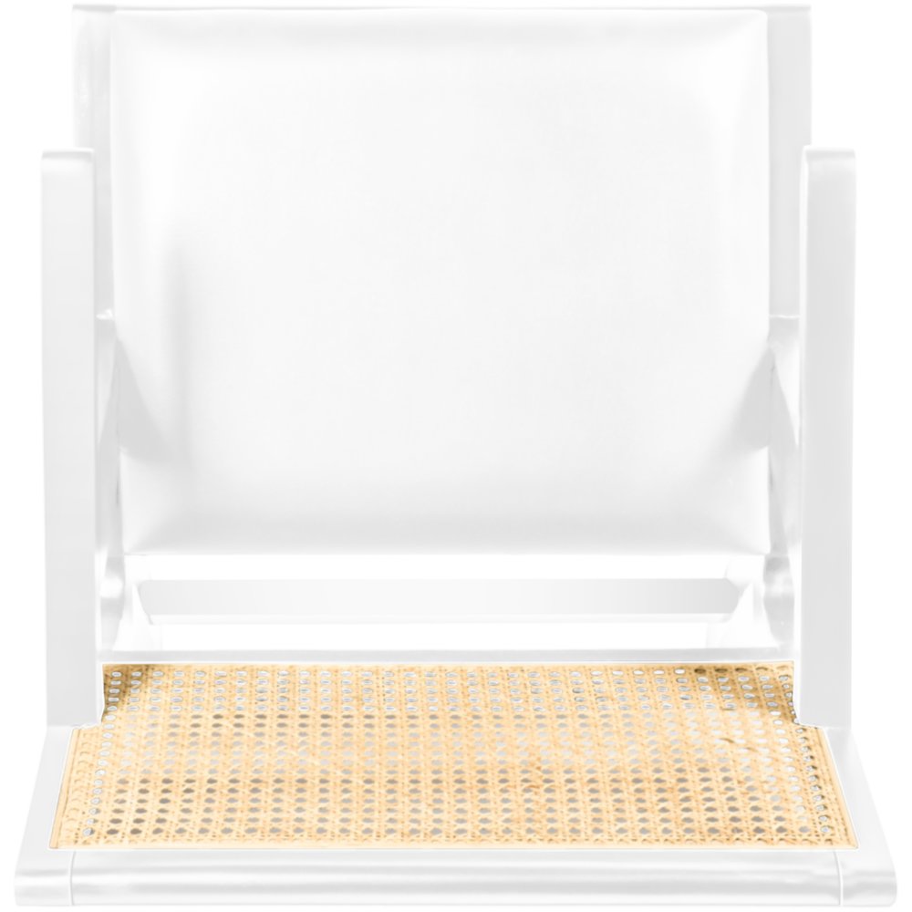 Abby Cream Vegan Leather Dining Arm Chair, Set of 2. Picture 7
