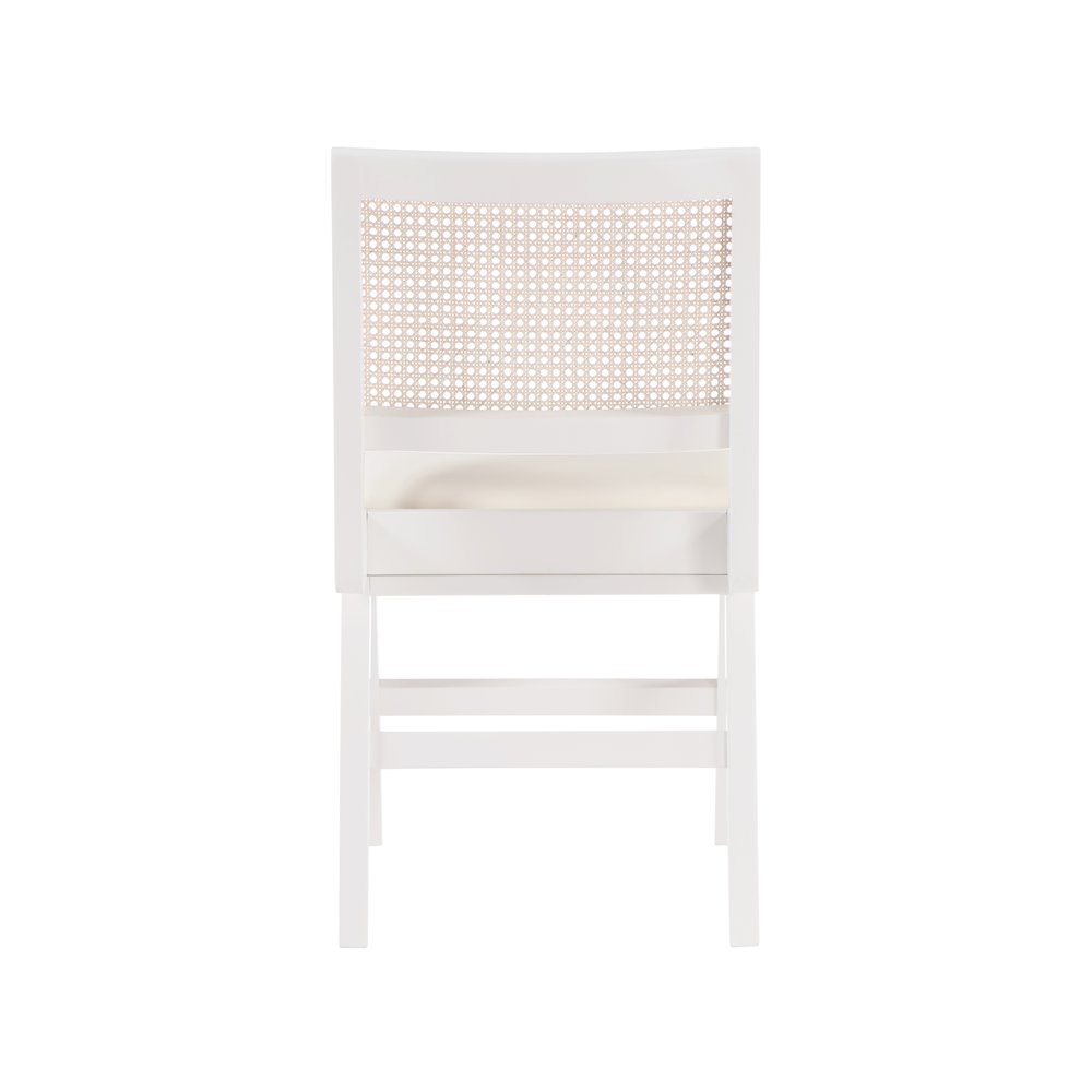 Abby Cream Vegan Leather Dining Side Chair, Set of 2. Picture 2