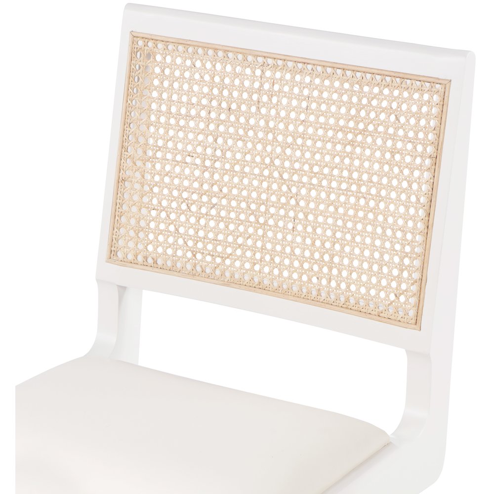 Abby Cream Vegan Leather Dining Side Chair, Set of 2. Picture 6
