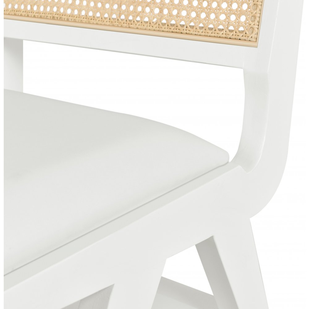 Abby Cream Vegan Leather Dining Side Chair, Set of 2. Picture 8