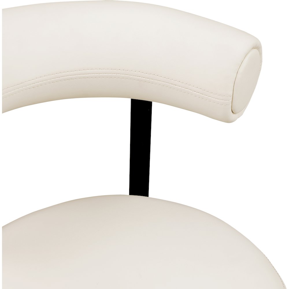 Bordeaux Cream Vegan Leather Counter Stool, Set of 2. Picture 7