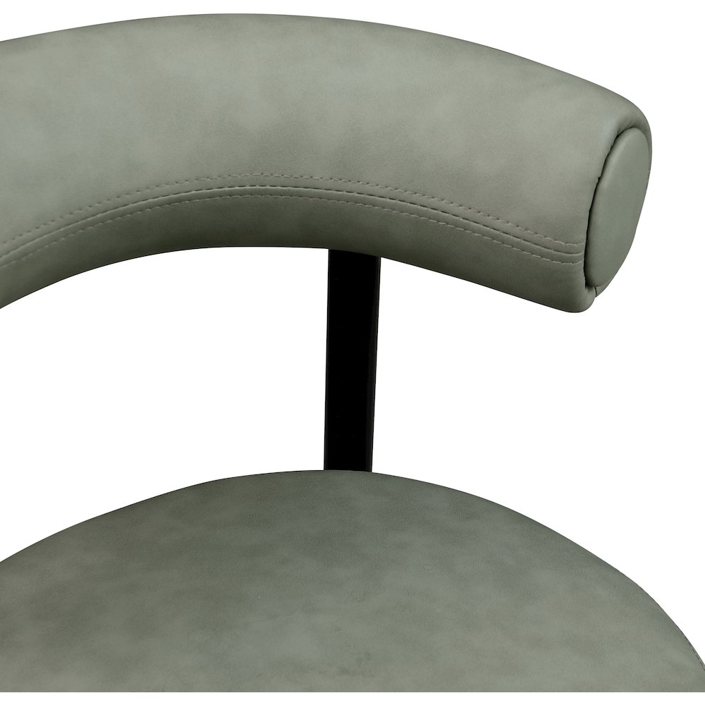 Bordeaux Green Vegan Leather Counter Stool, Set of 2. Picture 7