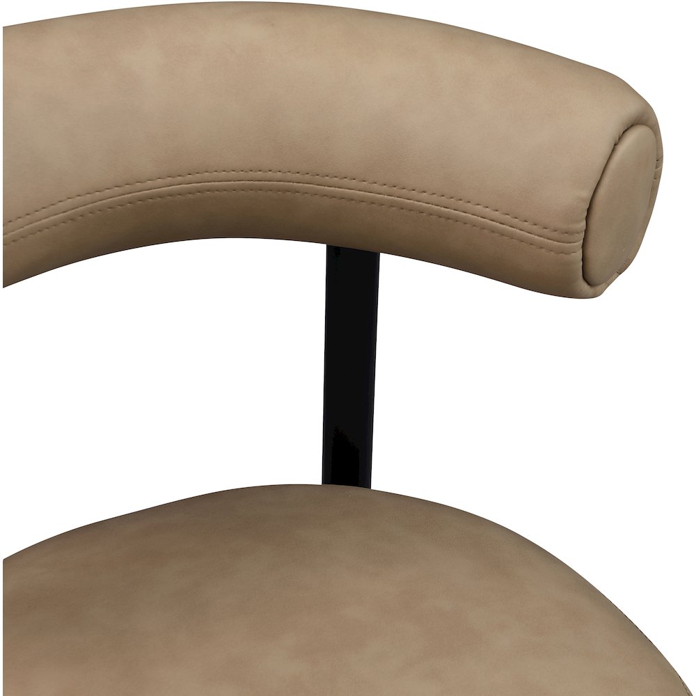 Bordeaux Tan Vegan Leather Counter Stool, Set of 2. Picture 7