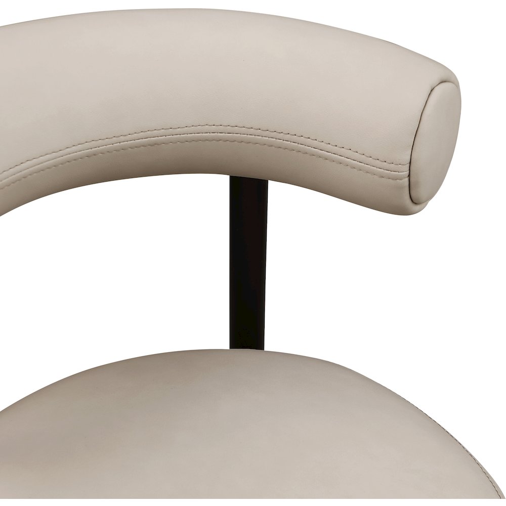 Bordeaux Taupe Vegan Leather Counter Stool, Set of 2. Picture 7