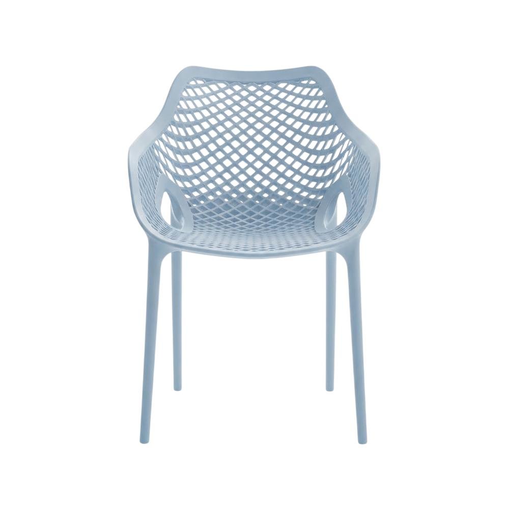 Blue Outdoor Patio Dining Chairs Set Of 4 With Protective Finish. Picture 4