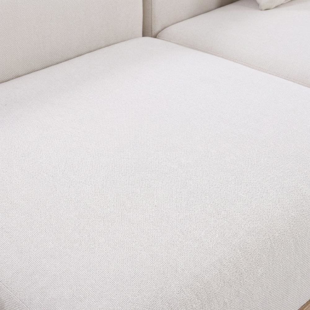 Beige Fabric Outdoor Modular Sectional, Cushioned Seats, Contemporary Style. Picture 5