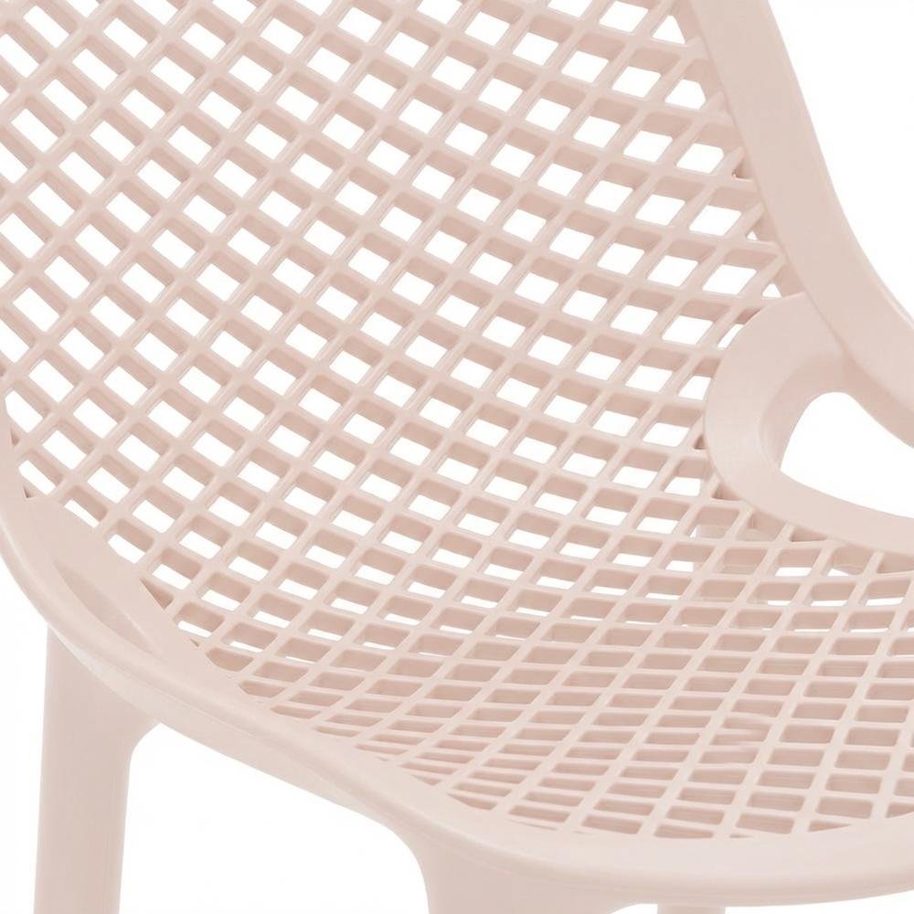 Pink Outdoor Patio Stool Set Of 4 With Anti-Uv Finish And Contemporary Style. Picture 5