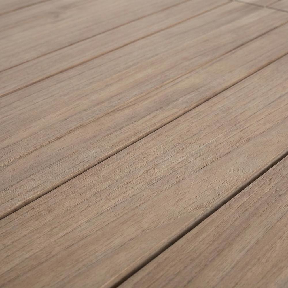 Natural Acacia Wood Outdoor Dining Table With Adjustable Width. Picture 5