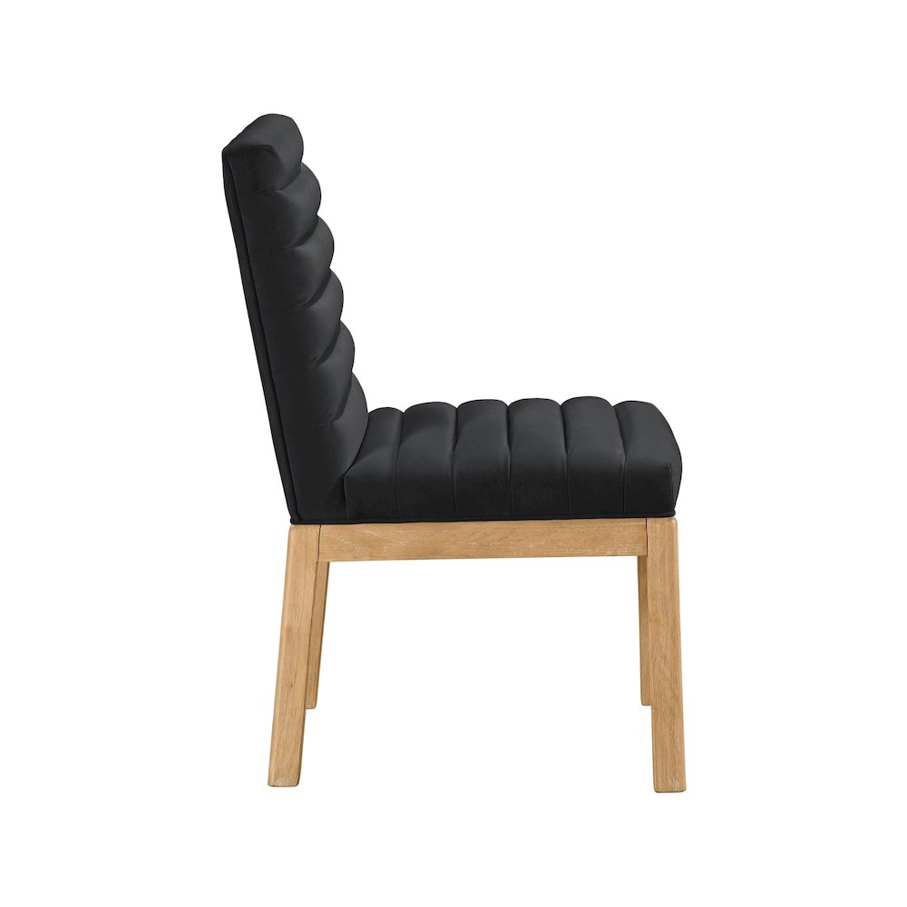Evelyn Black Velvet Dining Chair. Picture 3