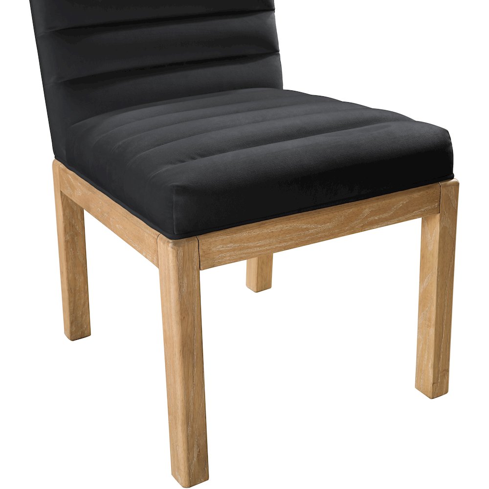 Evelyn Black Velvet Dining Chair. Picture 5