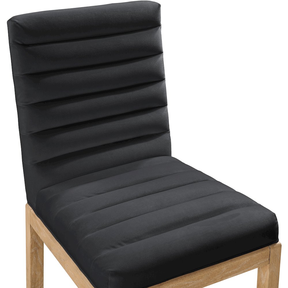 Evelyn Black Velvet Dining Chair. Picture 6