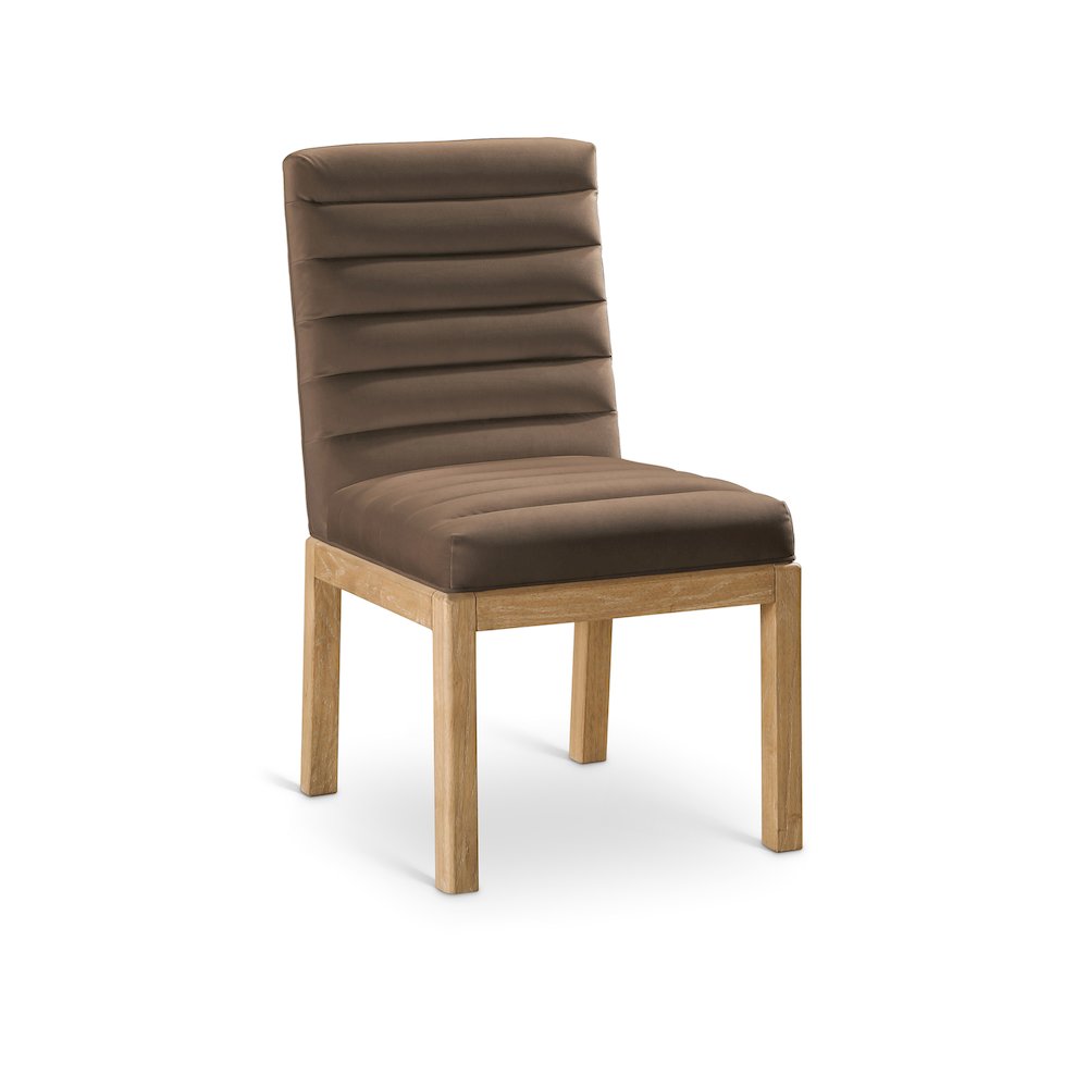 Evelyn Brown Velvet Dining Chair. Picture 1