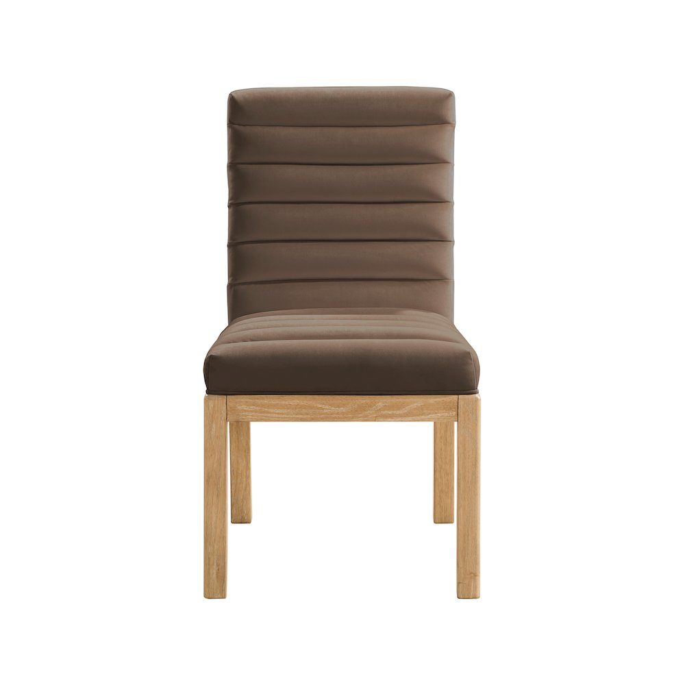 Evelyn Brown Velvet Dining Chair. Picture 2