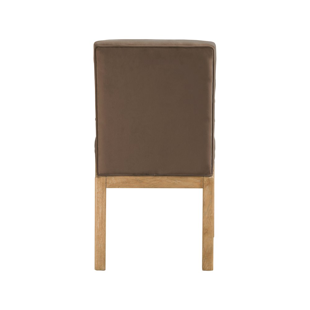 Evelyn Brown Velvet Dining Chair. Picture 4