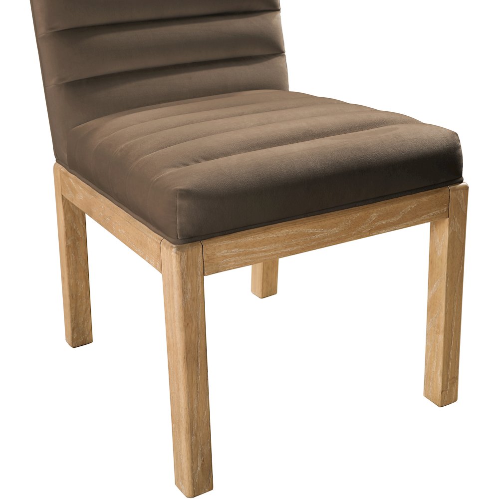 Evelyn Brown Velvet Dining Chair. Picture 5