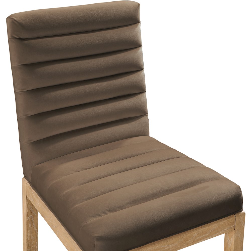 Evelyn Brown Velvet Dining Chair. Picture 6