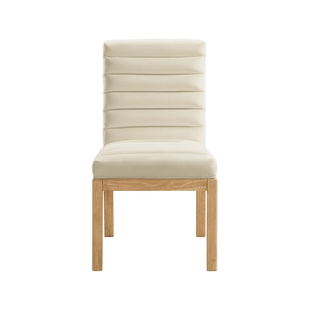 Evelyn Cream Velvet Dining Chair. Picture 2