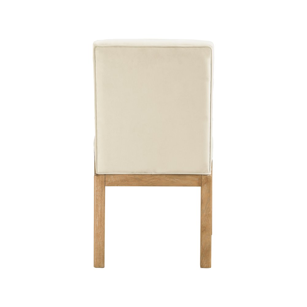 Evelyn Cream Velvet Dining Chair. Picture 4