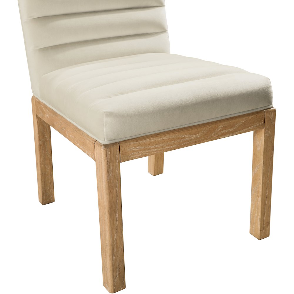 Evelyn Cream Velvet Dining Chair. Picture 5