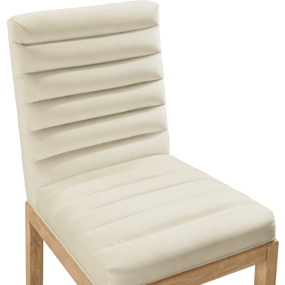 Evelyn Cream Velvet Dining Chair. Picture 6