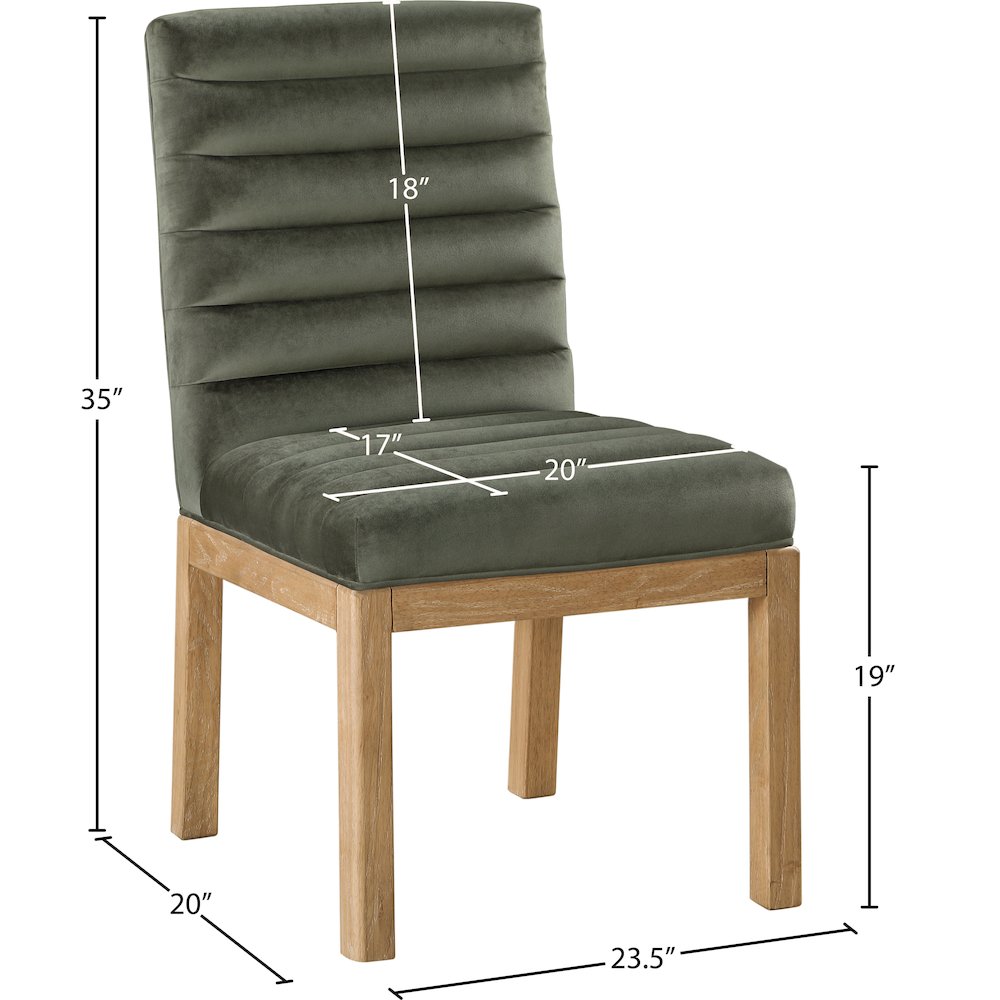 Evelyn Green Velvet Dining Chair. Picture 7