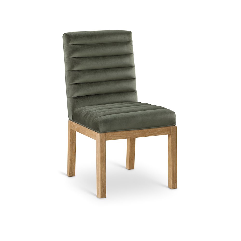 Evelyn Green Velvet Dining Chair. Picture 1