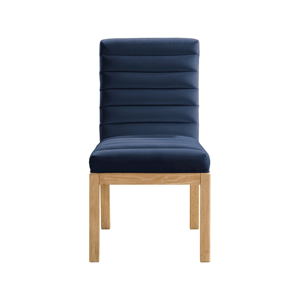 Evelyn Navy Velvet Dining Chair. Picture 2