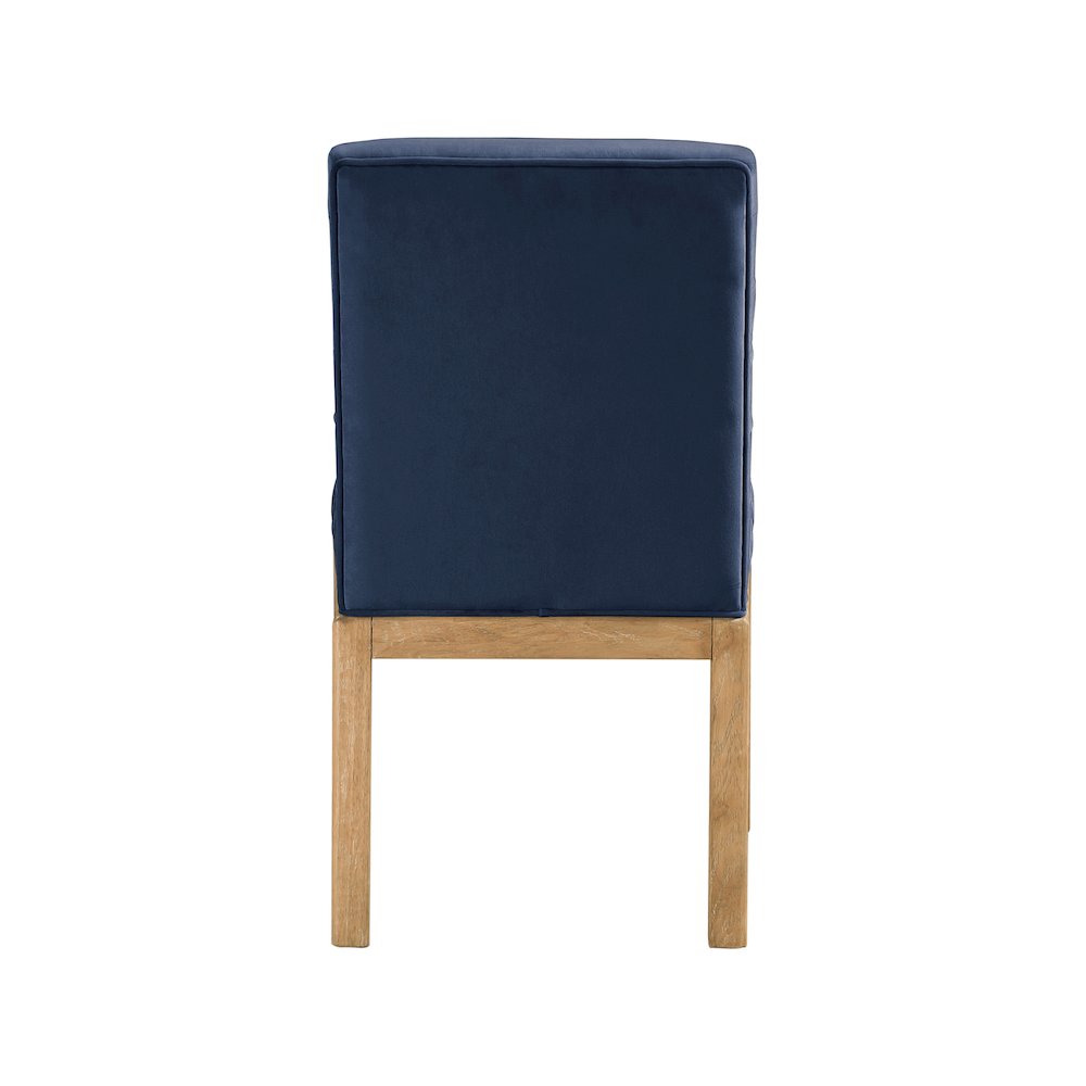 Evelyn Navy Velvet Dining Chair. Picture 4
