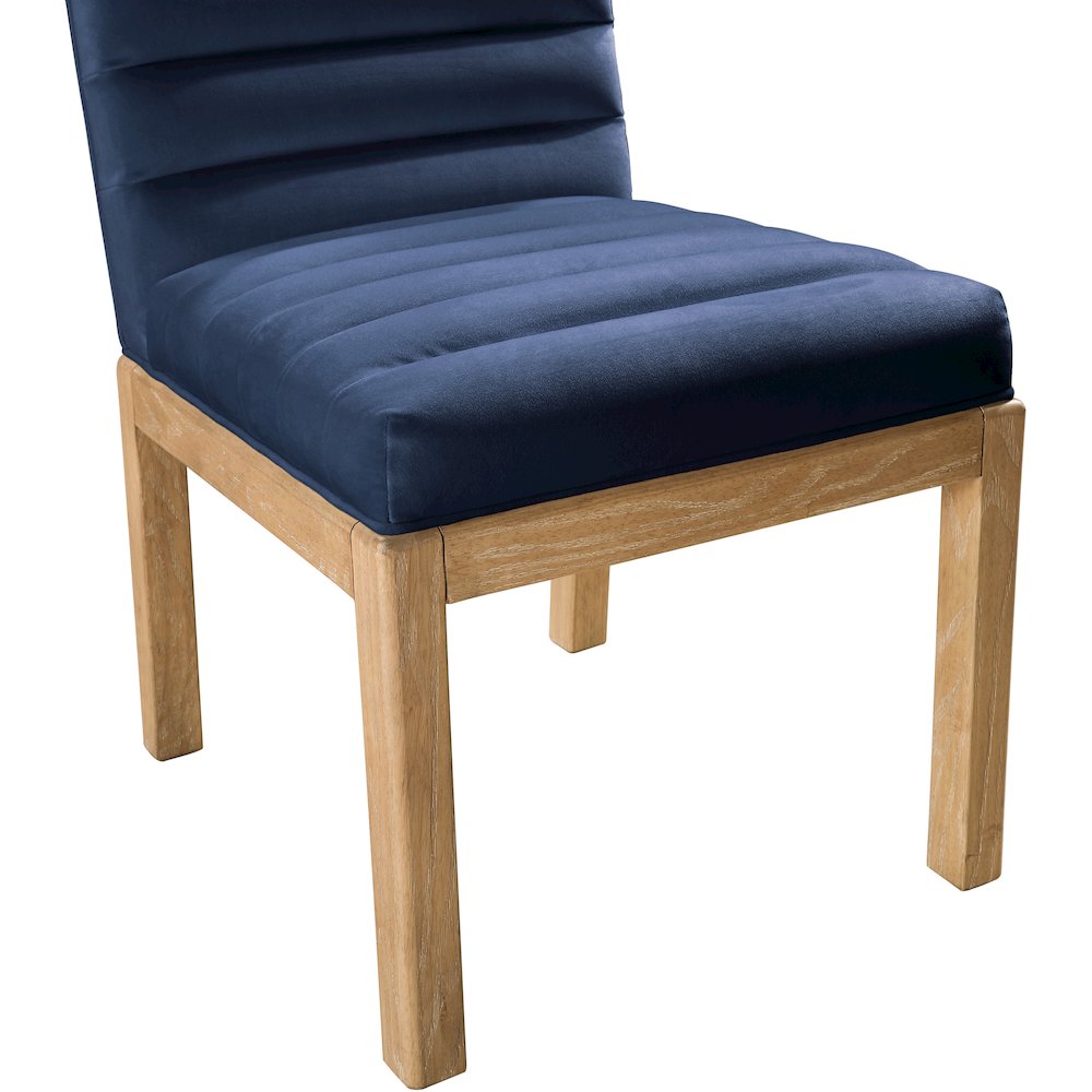 Evelyn Navy Velvet Dining Chair. Picture 5