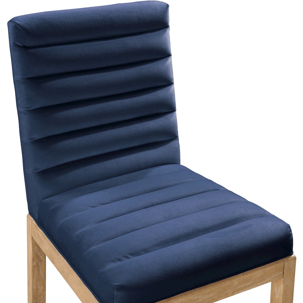 Evelyn Navy Velvet Dining Chair. Picture 6