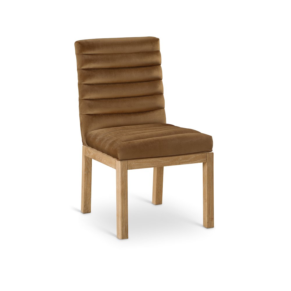 Evelyn Saddle Velvet Dining Chair. Picture 1