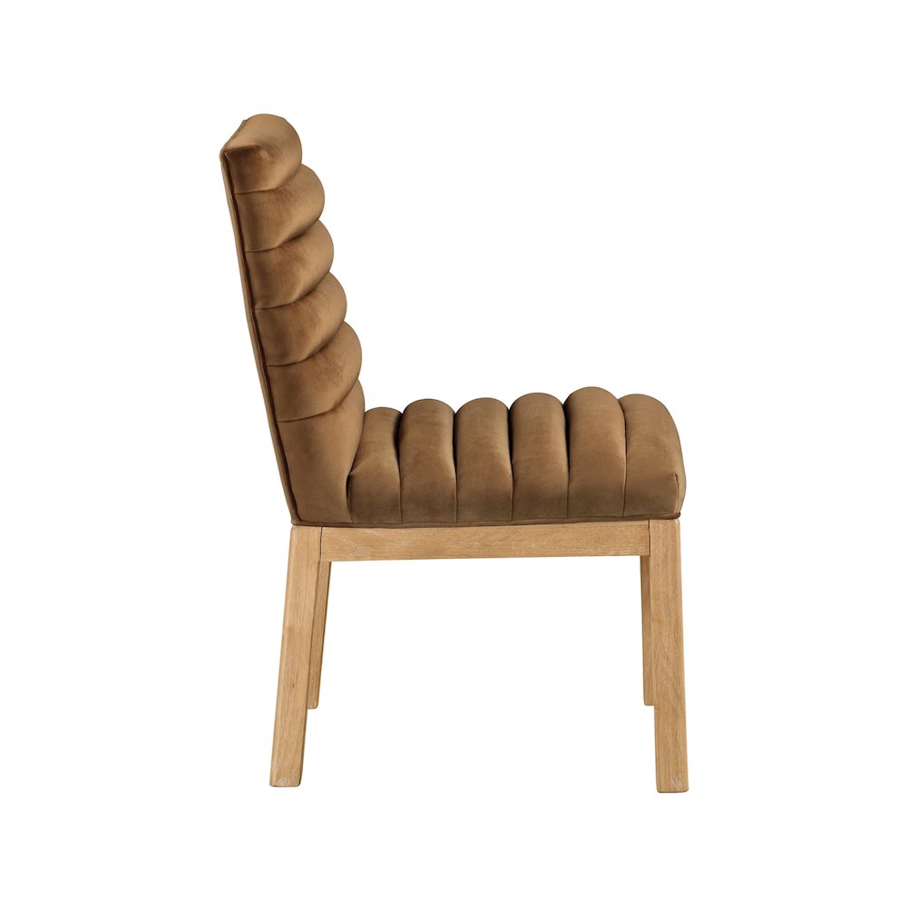 Evelyn Saddle Velvet Dining Chair. Picture 3
