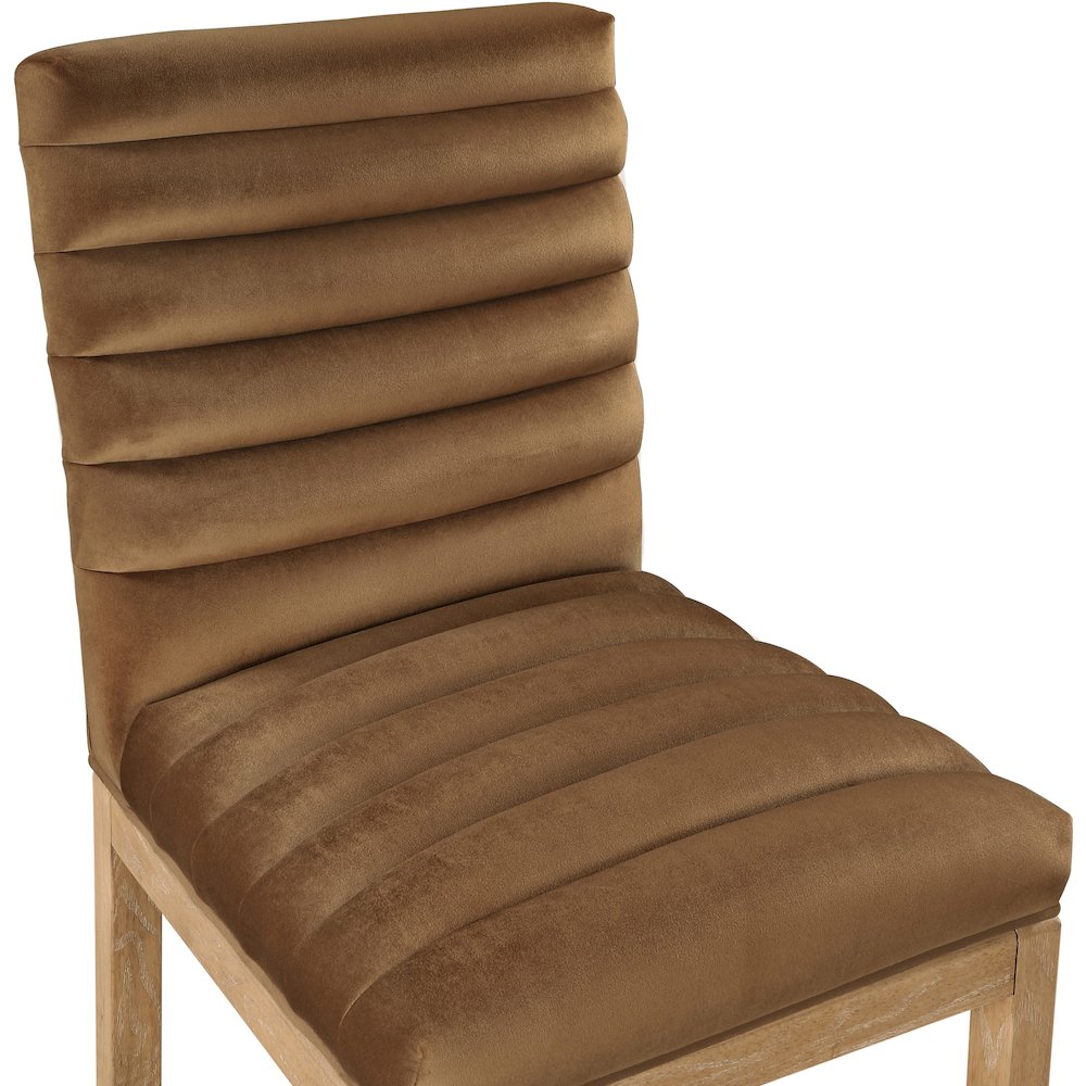 Evelyn Saddle Velvet Dining Chair. Picture 6
