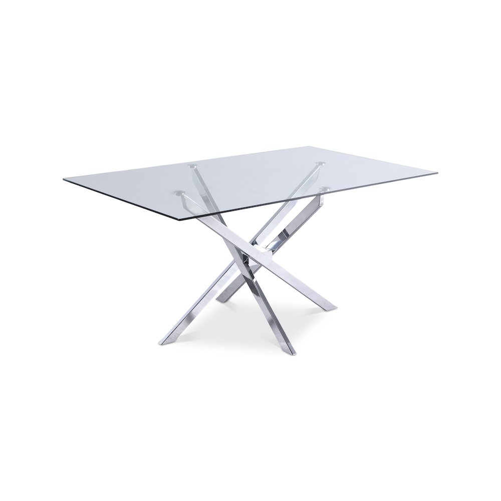 Xander Chrome Dining Table. Picture 1
