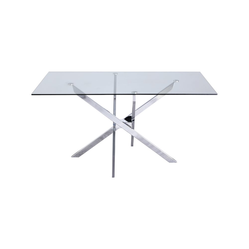 Xander Chrome Dining Table. Picture 2