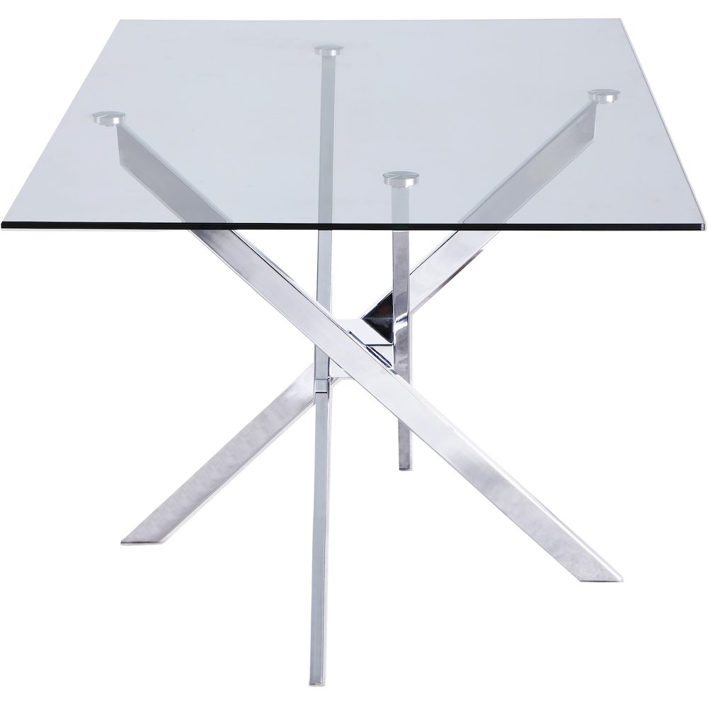 Xander Chrome Dining Table. Picture 3