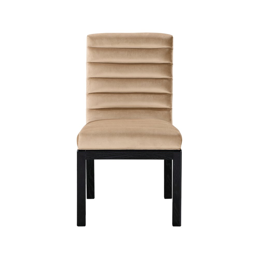 Evelyn Beige Velvet Dining Chair. Picture 2
