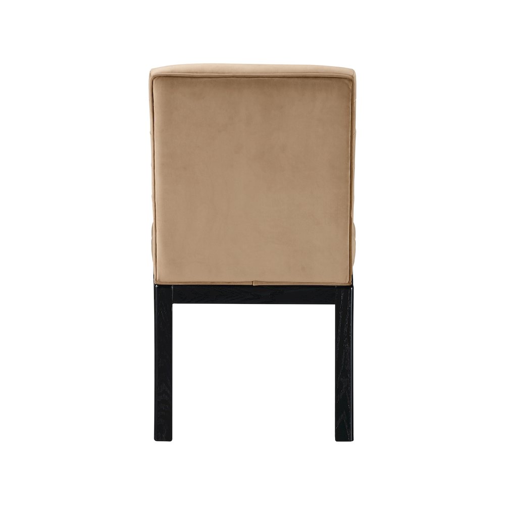 Evelyn Beige Velvet Dining Chair. Picture 4