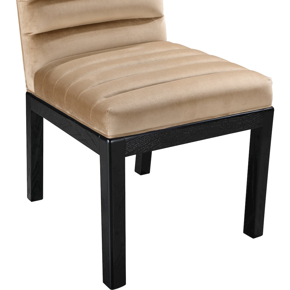 Evelyn Beige Velvet Dining Chair. Picture 5