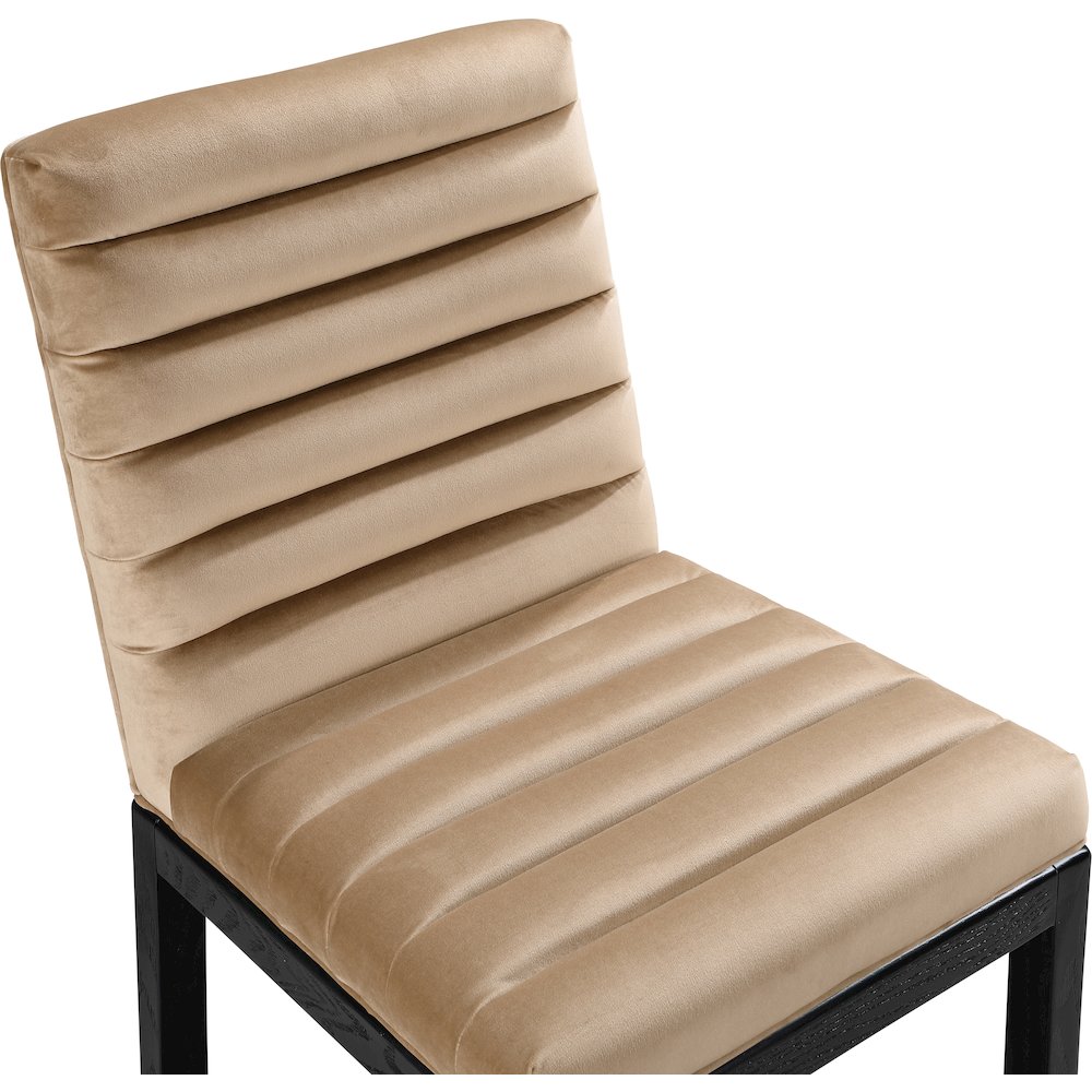Evelyn Beige Velvet Dining Chair. Picture 6
