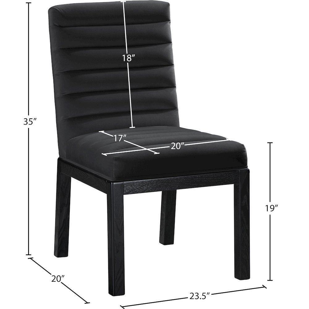 Evelyn Black Velvet Dining Chair. Picture 7